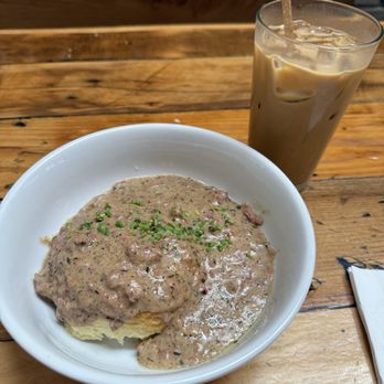 Leven Deli - Pastrami gravy and biscuits - Sandwiches Near Me - Denver, Colorado