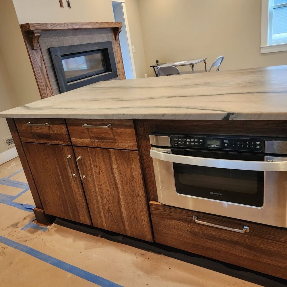 Stackmount Cabinets - Hickory stained perfectly with gel stain! - Cabinetry Near Me