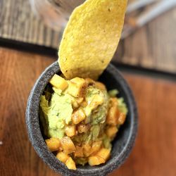 Chips and guac w pineapple