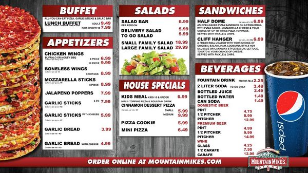 Menu photo 5 Mountain Mike's Pizza Oakland, CA Menu photo 5 Mountain Mike's Pizza Oakland, CA