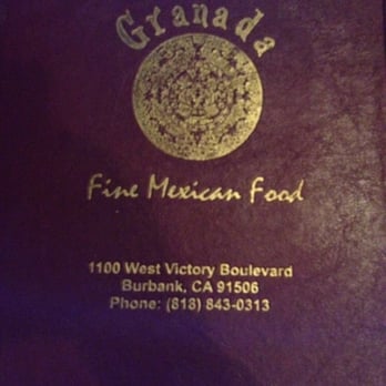 The Granada Restaurant - The menu is the size of a book and I like that! - Mexican Near Me - Burbank, California
