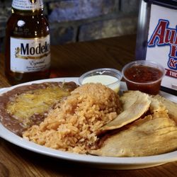 Auburn Hotel & Tavern - Tender, authentic tamales with rice and beans and a side of queso.