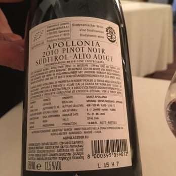 Il Convivio Troiani - Second wine pairing Apollonia, Pinot Noir - Italian Near Me - Rome, RM Il Convivio Troiani - Second wine pairing Apollonia, Pinot Noir - Italian Near Me - Rome, RM