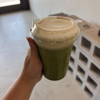 Vesl Hifi - Matcha latte with oatmilk and vanilla cold foam 8/10 - Coffee & Tea Near Me - Milpitas, California Vesl Hifi - Matcha latte with oatmilk and vanilla cold foam 8/10 - Coffee & Tea Near Me - Milpitas, California