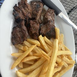 Steak Tips and 3 Eggs