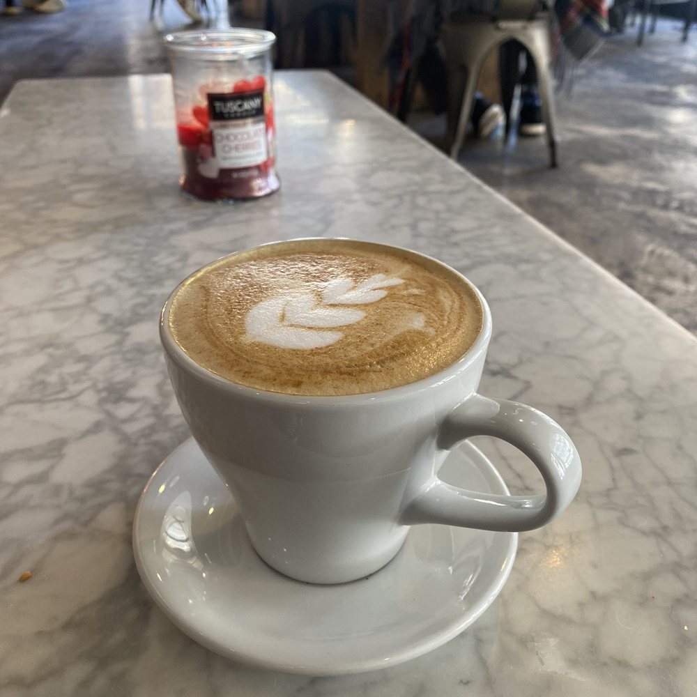 District Coffee - Cherry Almond Latte - Coffee & Tea Near Me - El Paso, Texas District Coffee - Cherry Almond Latte - Coffee & Tea Near Me - El Paso, Texas