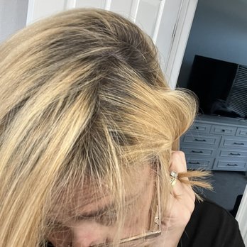 Accents Salon Spa - Absolutely horrible roots and grey hair after 4 hours of highlights. - Hair Salons Near Me - Bentonville, Arkansas
