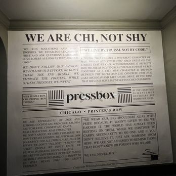 Pressbox - Entryway, setting the good neighborhood vibe. - Sports Bars Near Me - Chicago, Illinois Pressbox - Entryway, setting the good neighborhood vibe. - Sports Bars Near Me - Chicago, Illinois