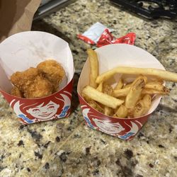 Fries and chicken nuggets