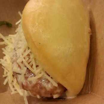 Fat Bao - Yummy bird. Fried chicken and parmesean rosemary sauce in a fried bao - Chinese Near Me - Houston, Texas