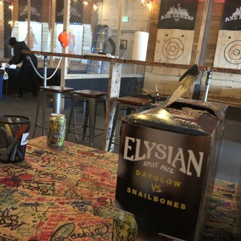 Axe Kickers - Bring your own beer.... but there is a fee - Axe Throwing Near Me - Seattle, Washington Axe Kickers - Bring your own beer.... but there is a fee - Axe Throwing Near Me - Seattle, Washington