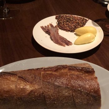 Manhatta - The anchovies from Sicily, butter from Normandy and the chicken liver with everything bagel toppings - New American Near Me - New York, New York