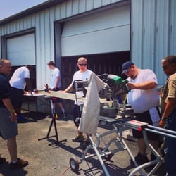 Habitat For Humanity ReStore - Local volunteers building picnic tables at Habitat