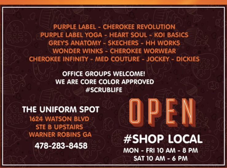 THE UNIFORM SPOT Updated October 2024 1624 Watson Blvd, Warner