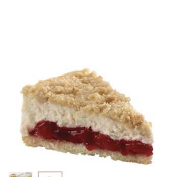 Junior's Restaurant - Advertised slice of Cherry Crumb Cheesecake - Bakeries Near Me - Brooklyn, New York