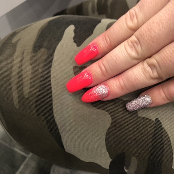 Pink Polish - Pink & silver glitter - - Nail Salons Near Me - Seattle, Washington Pink Polish - Pink & silver glitter - - Nail Salons Near Me - Seattle, Washington