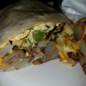 Crest Cafe - Inside of burrito. Gorgeous. - Breakfast & Brunch Near Me - Riverside, California