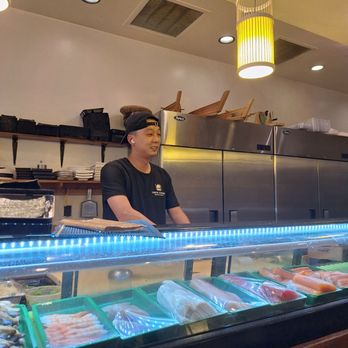 Fuku Sushi - Ming, the owner, is preparing our food. - Sushi Bars Near Me - Longmont, Colorado