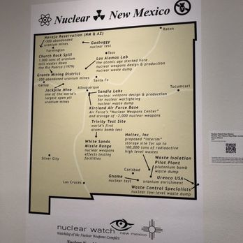 Albuquerque Museum - Map of nuclear activities in New Mexico - Art Museums Near Me - Albuquerque, New Mexico