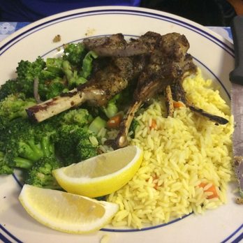 Lefteris Gyro - rice pilaf is excellent, lamb chops just okay - Greek Near Me - Tarrytown, New York