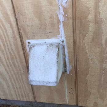 D & S - Sawed into the siding for the dryer vent then filled it with silicone - General Contractors Near Me