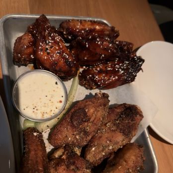BJ's Restaurant & Brewhouse - Bone-In Wings lemon pepper with honey drizzle and sweet and spicy glaze - Breweries Near Me - Columbia, South Carolina