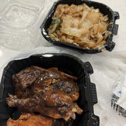 Side of Jerk Chicken and Cabbage. Side of Jerk Chicken and Cabbage.