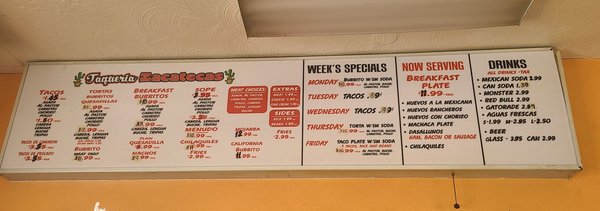Menu photo 1 Taqueria Zacatecas Hesperia, CA Menu photo 1 Taqueria Zacatecas Hesperia, CA