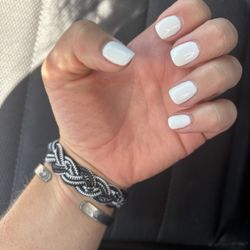 S&T Lux Nails - White dipped nails