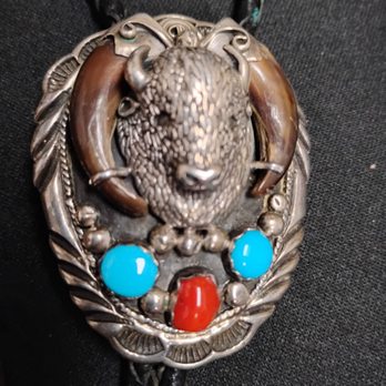 Second Chances Antique Gallery - Sterling bolo tie - Antiques Near Me - Warren, Ohio