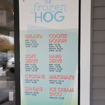 The Toasted Hog - Ice cream menu - Tacos Near Me - Angola, New York