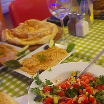 Emir Sultan Kebap - Shepherd's salad, hummus, bread - Kebab Near Me - Istanbul, 34