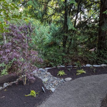 Issaquah Landscaping - The rocks were installed to give rain water a path that would preserve the back yard - Landscaping Near Me Issaquah Landscaping - The rocks were installed to give rain water a path that would preserve the back yard - Landscaping Near Me