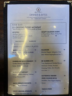 Menu photo 1 Bee's Knees & Honey Lounge Brooklyn, NY Menu photo 1 Bee's Knees & Honey Lounge Brooklyn, NY