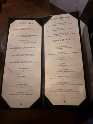 Menu photo 1 Bar Henry Los Angeles, CA Menu photo 1 Bar Henry Los Angeles, CA