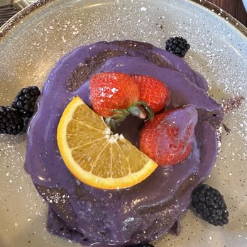 The Hideout Kitchen - Single ube pancake - New American Near Me - Lafayette, California The Hideout Kitchen - Single ube pancake - New American Near Me - Lafayette, California