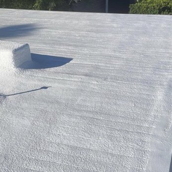 Valley Urethane Foam Roofing - Textured to drain the flat roof. - Roofing Near Me - Cathedral City, California Valley Urethane Foam Roofing - Textured to drain the flat roof. - Roofing Near Me - Cathedral City, California
