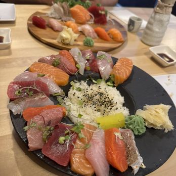 Nori Sushi - Front: Dinner chirashi
Back: Sushi sashimi Combo
Loved the chirashi, generous, fresh, and delicious! - Sushi Bars Near Me - Maple Valley, Washington Nori Sushi - Front: Dinner chirashi
Back: Sushi sashimi Combo
Loved the chirashi, generous, fresh, and delicious! - Sushi Bars Near Me - Maple Valley, Washington