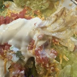 Just looked gross... makes you wonder how they keep the rest of their food if they're willing to serve, I ran to looking salad
