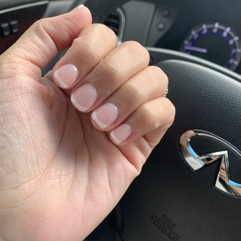 Glo Nail Lounge - The French Manicure I did not like - Nail Salons Near Me - Houston, Texas Glo Nail Lounge - The French Manicure I did not like - Nail Salons Near Me - Houston, Texas