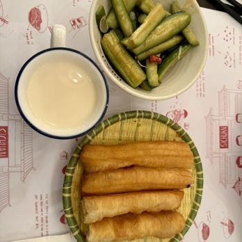 Mian - Pickled cucumbers and soy milk with chinese donuts - Noodles Near Me - Costa Mesa, California