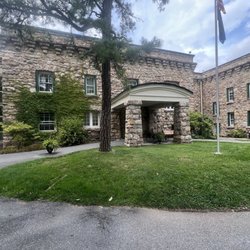 The view of the Cameron Masland Mansion