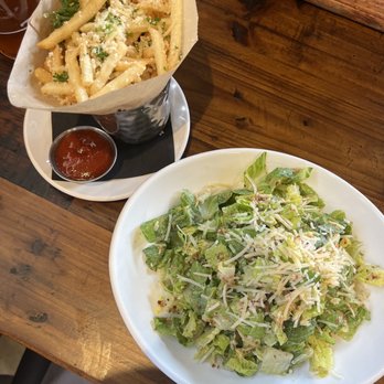 Finney's Crafthouse - Orange - Fries and Caesar salad - New American Near Me - Orange, California