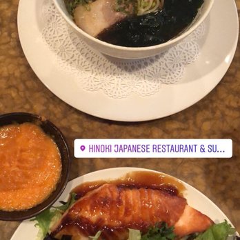 Hinoki - Ramen and teriyaki salmon salad. - Japanese Near Me - Hilton Head Island, South Carolina Hinoki - Ramen and teriyaki salmon salad. - Japanese Near Me - Hilton Head Island, South Carolina