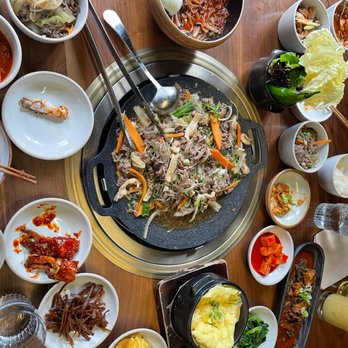 Nubiani - cold buckwheat noodles, beef bulgogi, side dishes and kimchi stew - Korean Near Me - New York, New York