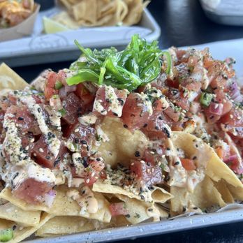 Seasurf Fish - Poke nachos - so good! - Seafood Near Me - San Clemente, California
