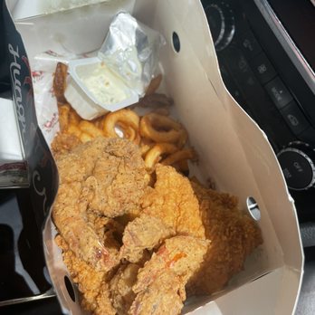 Hungry Crab - Fried catfish, fried shrimp with Cajun curly fries - Seafood Near Me - Davenport, Florida