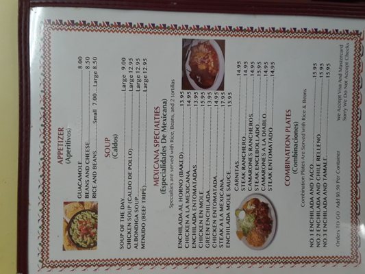Menu photo 3 La Mexicana Restaurant Oakland, CA