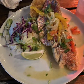 Tsunami Sport Bar & Restaurant - Filet of a red snapper with mofongo - Puerto Rican Near Me - Isabela, Puerto Rico Tsunami Sport Bar & Restaurant - Filet of a red snapper with mofongo - Puerto Rican Near Me - Isabela, Puerto Rico