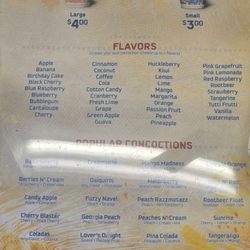 Ice Cream Cottage - Flavors